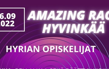 Mainos: Amazing Race Hyvinkää, Hyrian opiskelijat, 6.9.2022