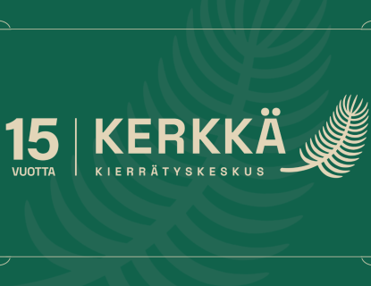 Kerkkä 15-kansikuva, jossa teksti "15 Kerkkä" vihreällä pohjalla.