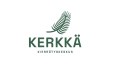 Kerkän kuusenkerkkää kuvaava liikemerkki ja logo