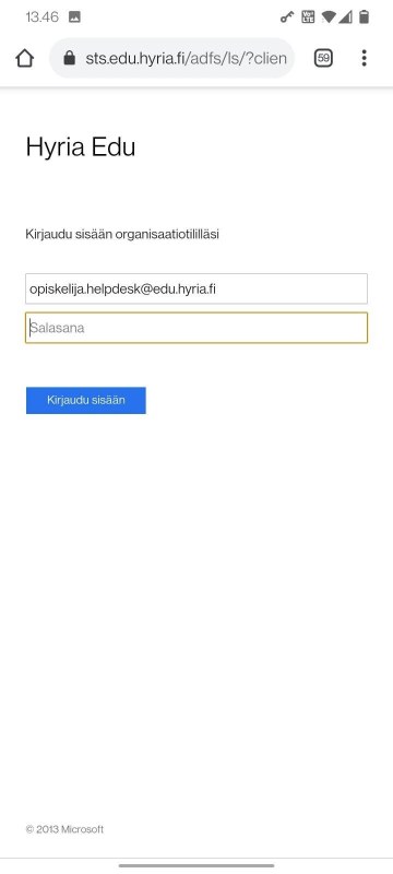 5.Sama salasana käy kolmeen paikkaan: Office365, Wilma ja itslearning.