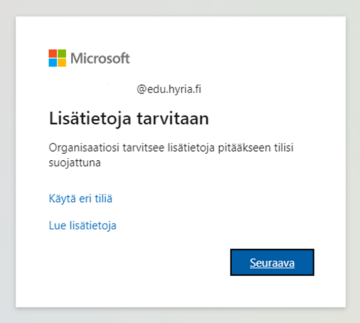 Puhelinnumeron lisääminen M365:teen