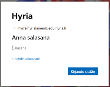 Microsoft salasana